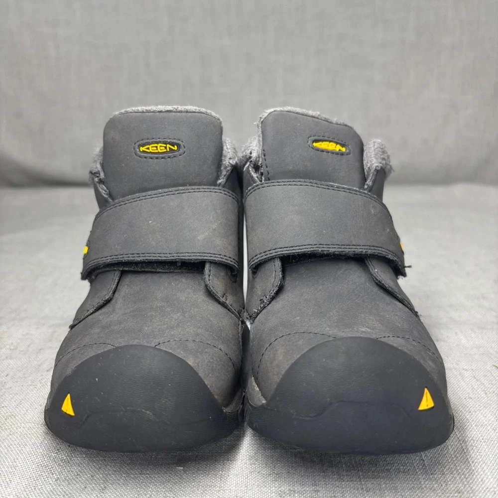 Keen Kootenay III Boots Gray Leather Waterproof Insulated‎ Hiking Kids Size 12